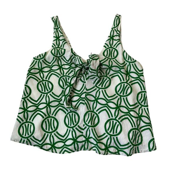 Maeve Green & White Shirt Women Top Size Small | 57-53 - Picture 3 of 7